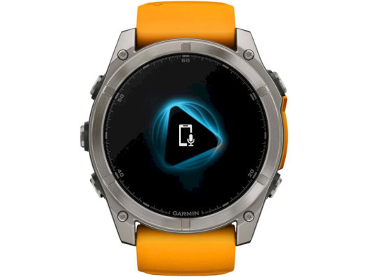 Спортивные часы Garmin Fenix ??8 51mm AMOLED Sapphire Titanium w. Spark Orange/Graphite Silicone Band (010-02905-10/11)  Фото №4