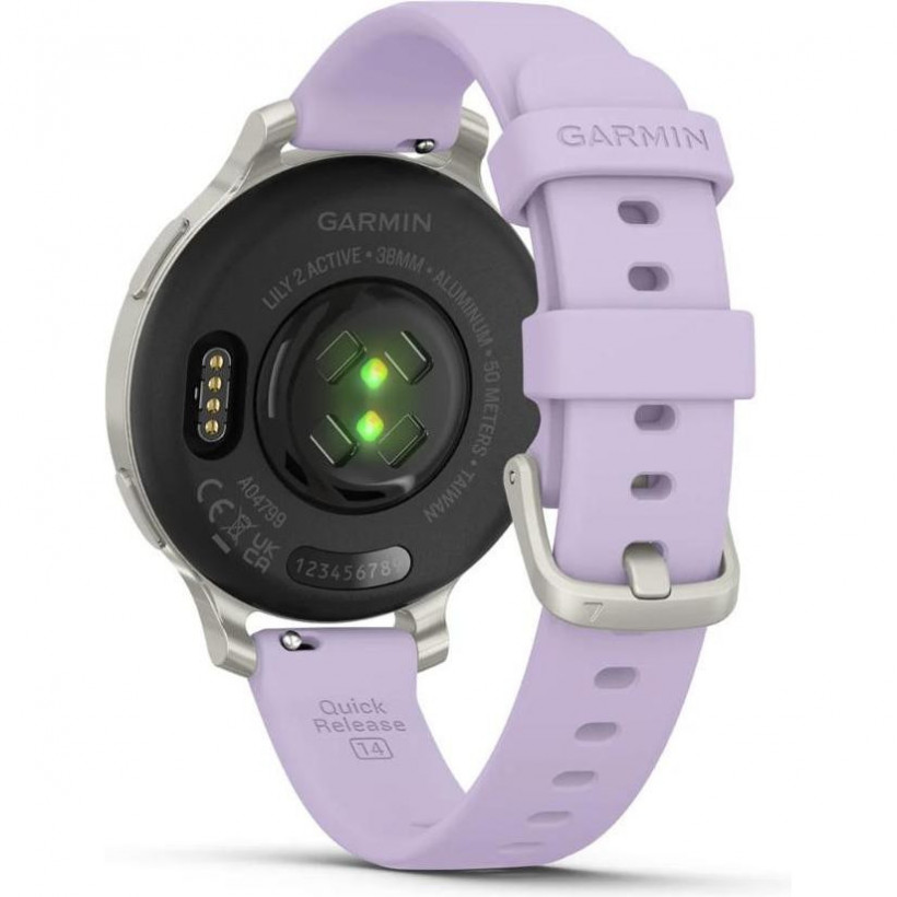 Смарт-часы Garmin Lily 2 Active Silver with Purple Jasmine Silicone Band (010-02891-01)  Фото №4