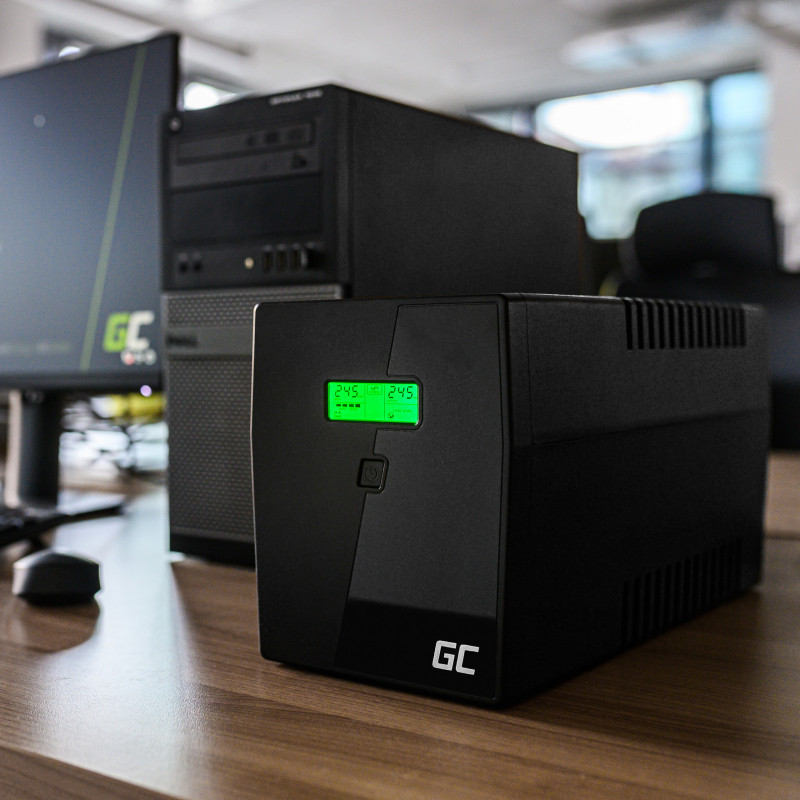 Лінійно-інтерактивний ДБЖ Green Cell UPS03 (1000VA/600W)  Фото №2