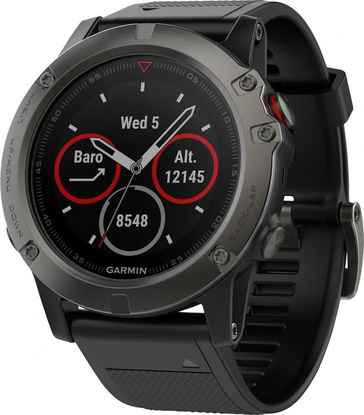 Смарт-часы Garmin Fenix 5x Slate Gray Sapphire With Black Band (010-01733-00)