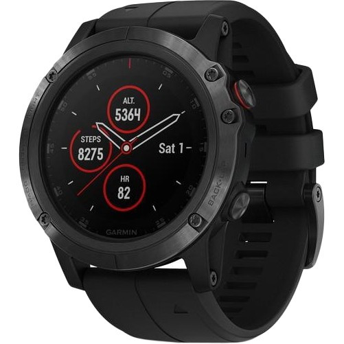 Спортивные часы Garmin Fenix 5x Plus Sapphire Black with Black Band (010-01989-01)  Фото №2