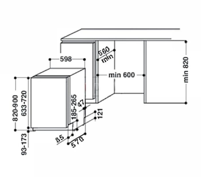 Посудомийна машина Whirlpool WIC 3C23 PF  Фото №0