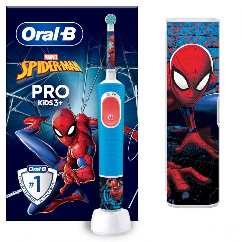 Электрическая зубная щетка Oral-B Pro Kids «Человек-Паук» + футляр