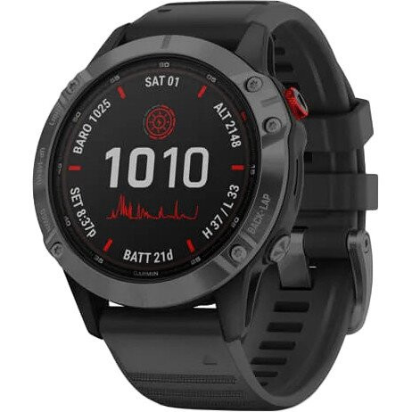 Смарт-часы Garmin Fenix 6 Pro Solar Edition Slate Gray With Black Band (010-02410-15/14)