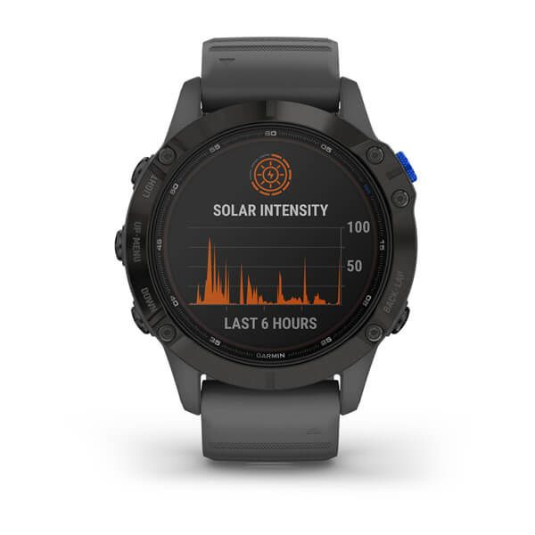 Смарт-годинник Garmin Fenix 6 Pro Solar Edition Black With Gray Band (010-02410-11/10)  Фото №0