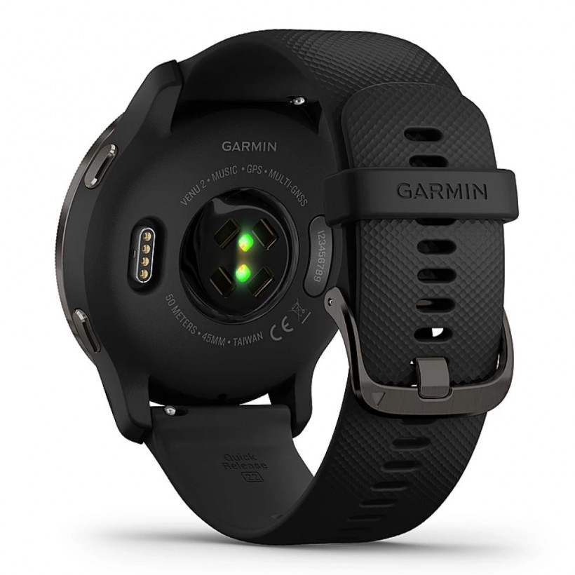 Смарт-часы Garmin Venu 2 Slate Stainless Steel Bezel with Black Case and Silicone Band (010-02430-11/01)  Фото №2