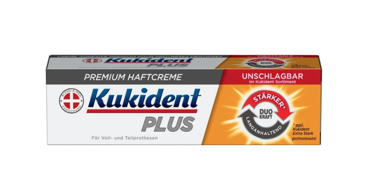 Зубной клей для протез KUKIDENT Plus Duo 60g