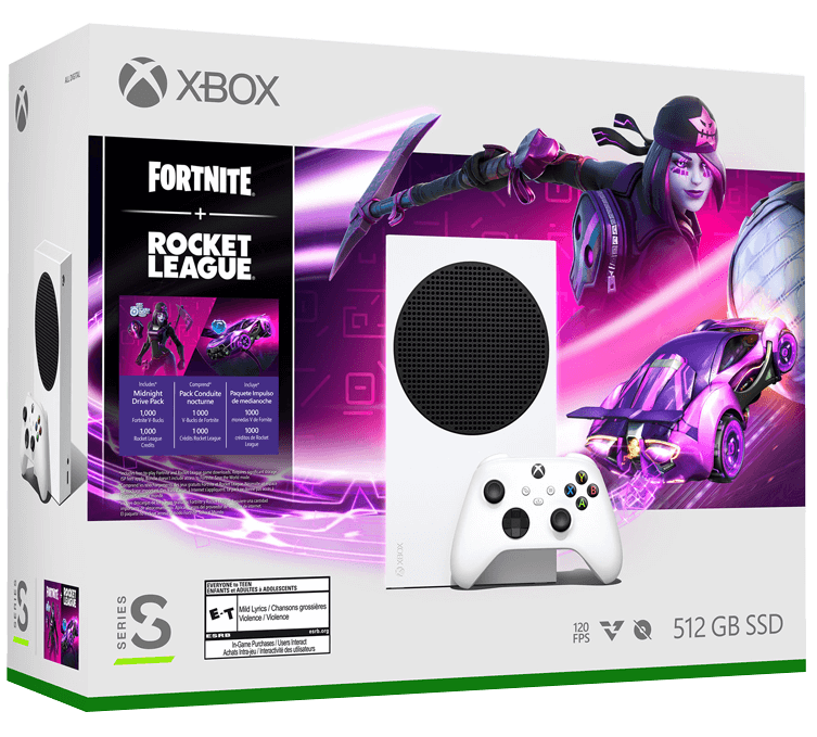 Стационарная игровая приставка Microsoft Xbox Series S 512 GB + Fortnite + Rocket League Bundle (RRS-00034)