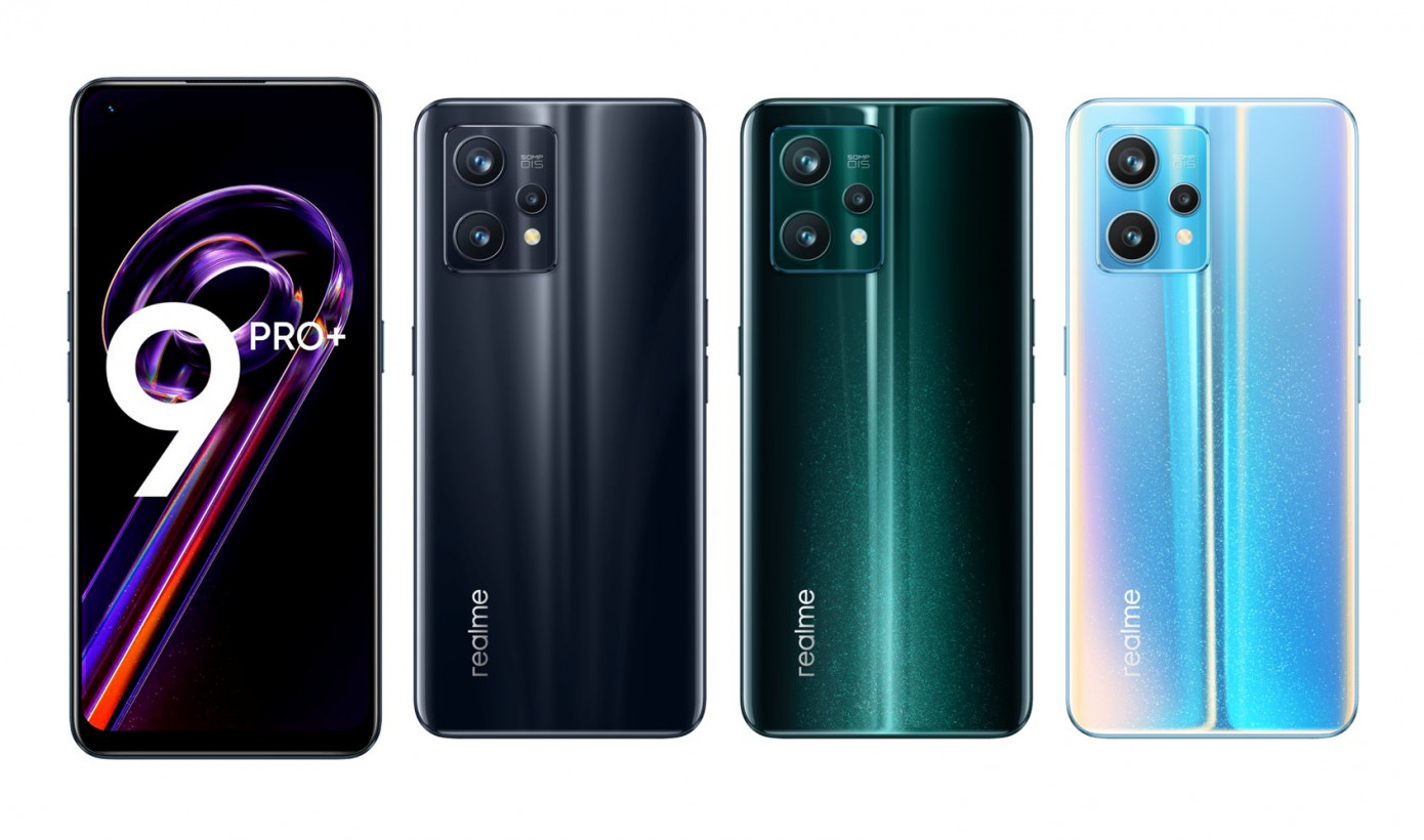 Смартфон realme 9 Pro+ 8/256GB Sunrise Blue  Фото №1