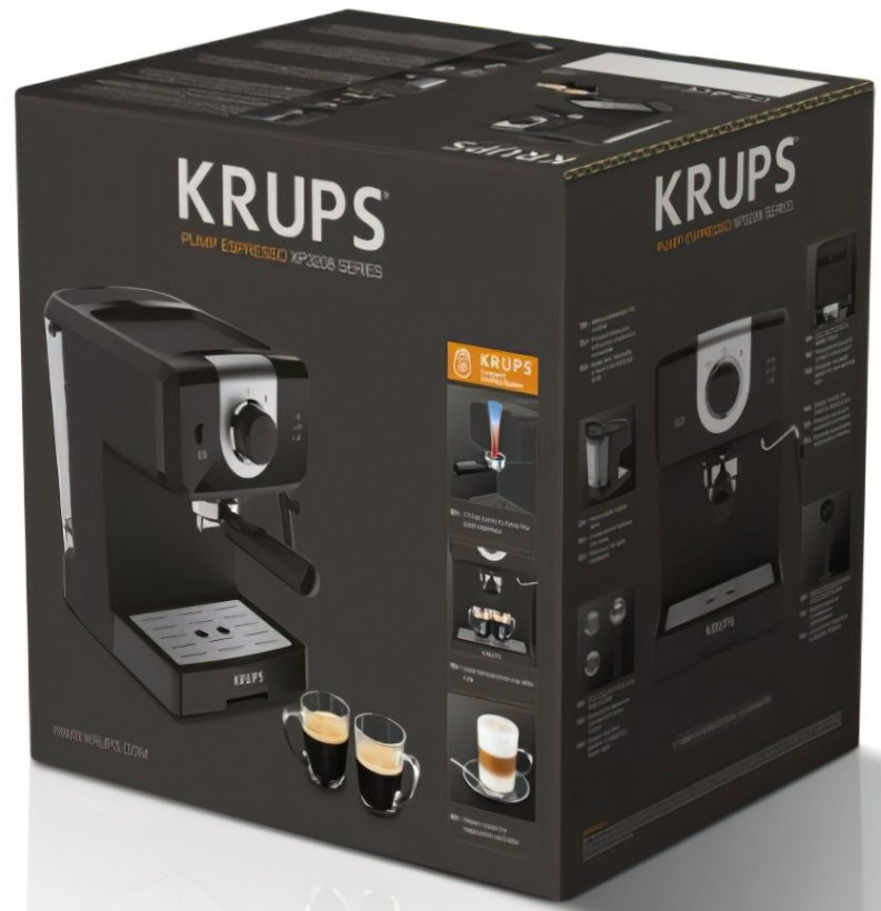 Рожковая кофеварка эспрессо Krups OPIO XP320830  Фото №3