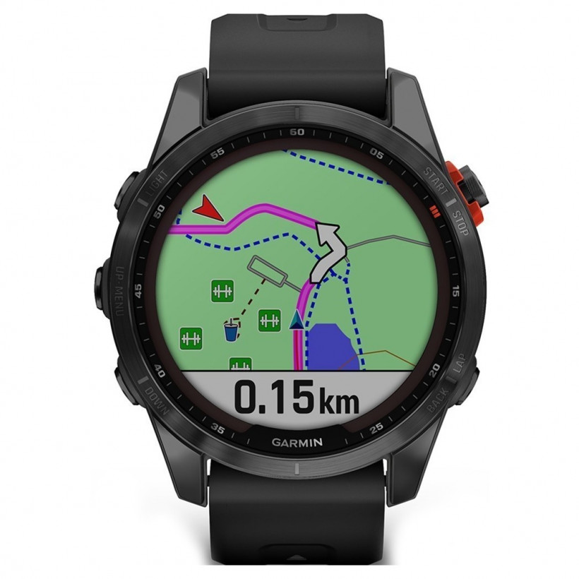 Смарт-часы Garmin Fenix 7S Solar Slate Gray with Black Band (010-02539-12/13)  Фото №1