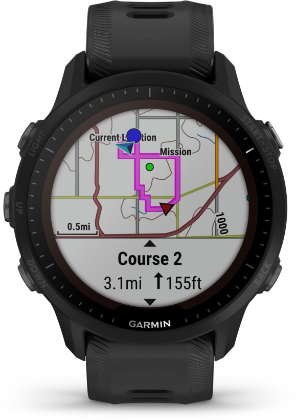 Смарт-часы Garmin Forerunner 955 Solar Black (010-02638-00/20)  Фото №3