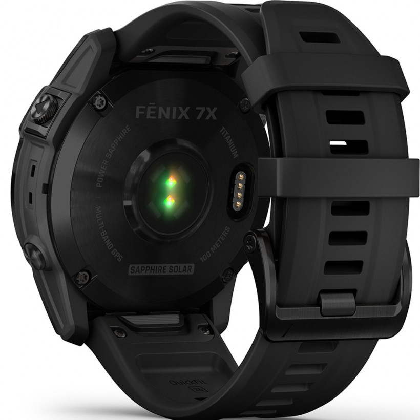 Смарт-часы Garmin Fenix 7X Sapphire S. Black DLC Titanium w. Black Band (010-02541-22/23)  Фото №3