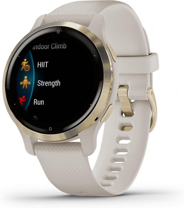 Смарт-годинник Garmin Venu 2S Light Gold Stainless Steel Bezel with Light Sand Case and Silicone Band (010-02429-01/11)