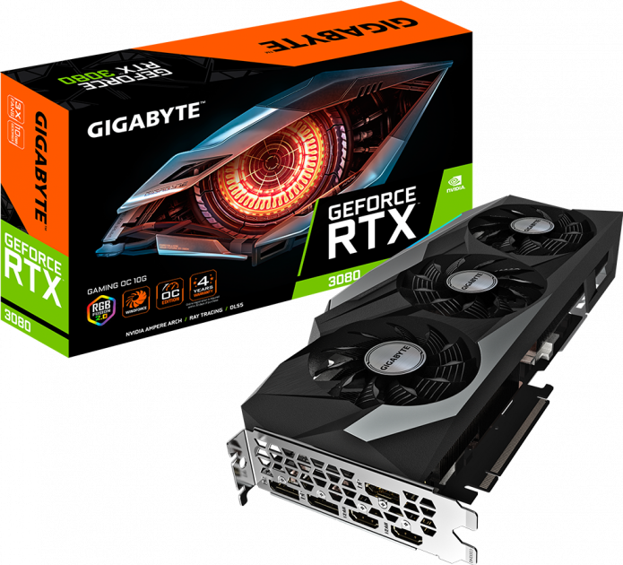 Видеокарта GIGABYTE GeForce RTX 3080 GAMING OC 10G rev. 2.0 (GV-N3080GAMING OC-10GD rev. 2.0)