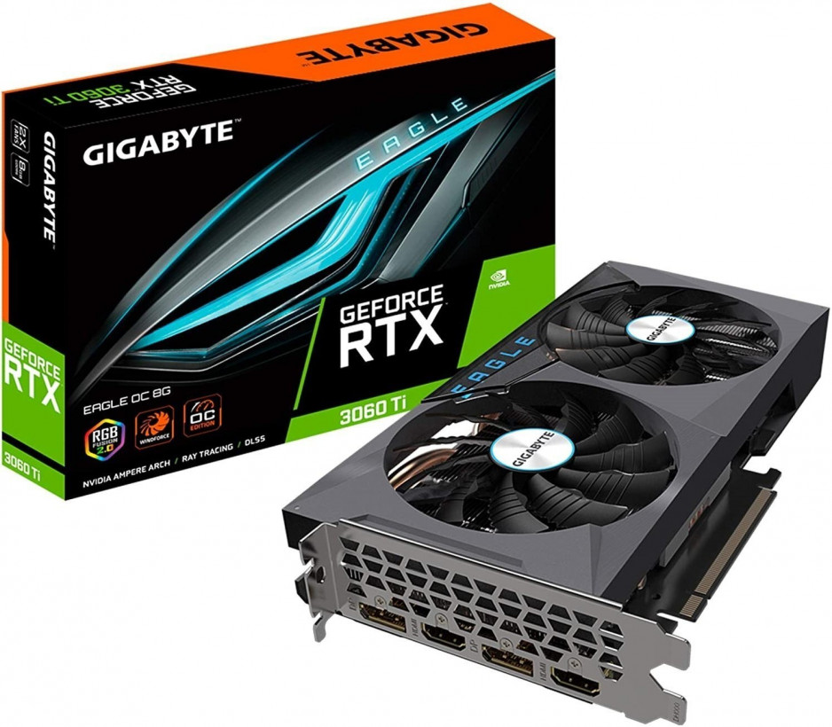 Відеокарта GIGABYTE GeForce RTX 3060 Ti EAGLE OC 8G rev. 2.0 (GV-N306TEAGLE OC-8GD rev. 2.0)