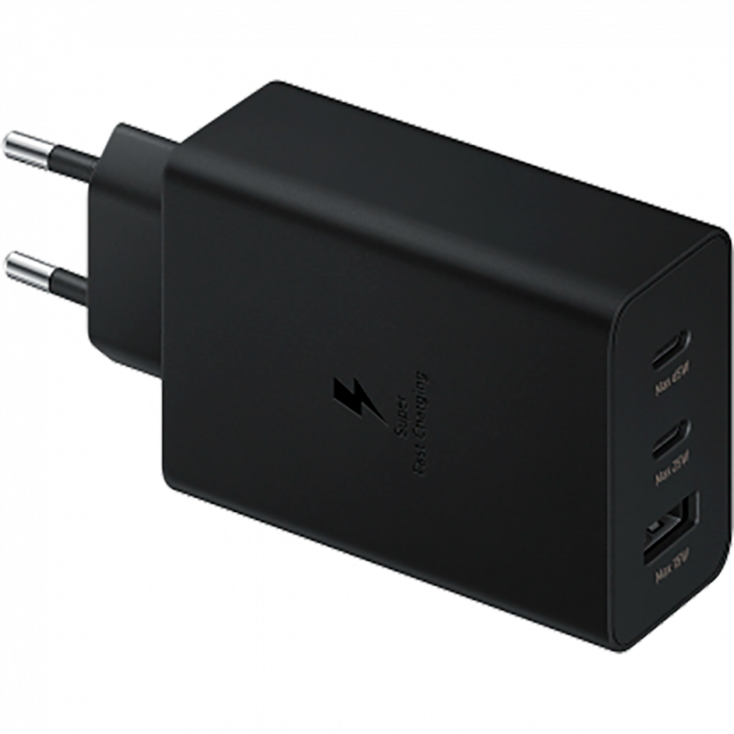 Сетевое зарядное устройство Samsung 65W Power Adapter Trio w/o cable Black (EP-T6530NBEG)