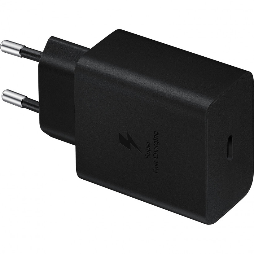 Сетевое зарядное устройство Samsung 45W Compact Power Adapter with Type-C to Type-C Cable Black (EP-T4510XBEG)