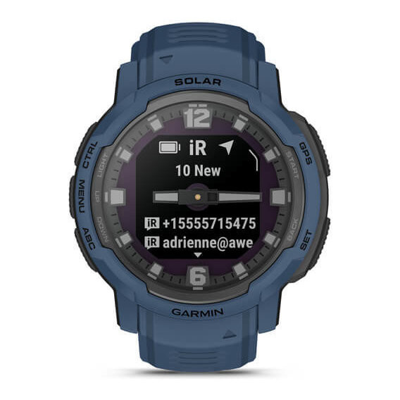 Смарт-годинник Garmin Instinct Crossover Solar Tidal Blue (010-02730-12/02)  Фото №1