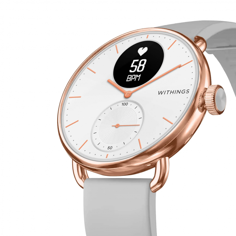 Смарт-часы Withings ScanWatch 38mm White/Gold  Фото №0