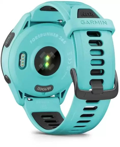 Смарт-часы Garmin Forerunner 265 Black Bezel w. Aqua Case and Aqua/Black Silicone Band (010-02810-02/12)  Фото №5