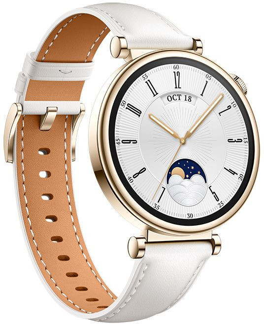 Смарт-годинник HUAWEI Watch GT 4 41mm White Leather Strap (55020BJB)  Фото №4