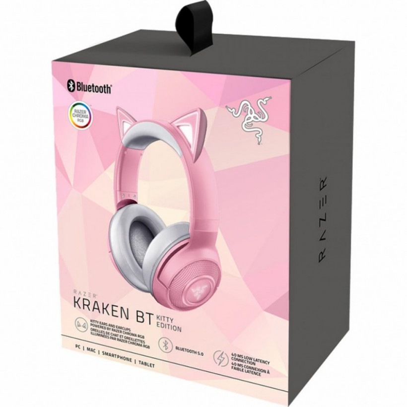 Наушники Razer Kraken BT Kitty Edition Quartz Pink (RZ04-03520100-R3M1)  Фото №3