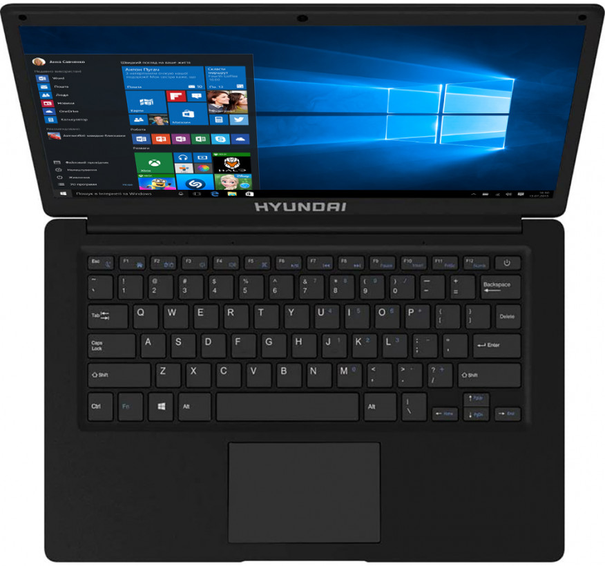 Ноутбук Hyundai HyBook Black (HTLB14INC4Z1EBK)  Фото №2