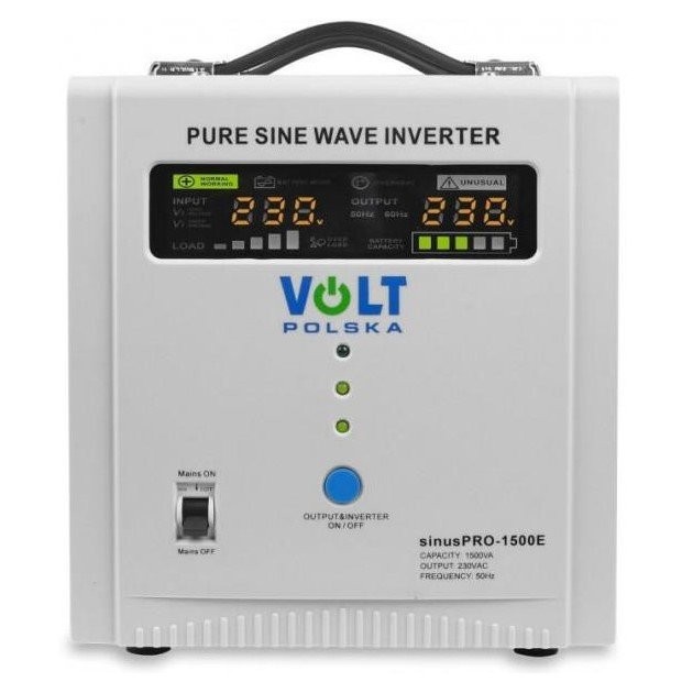 Гибридный ИБП/инвертор Volt Polska SINUS PRO 1500E 12V 230V (3SP091512E)  Фото №1