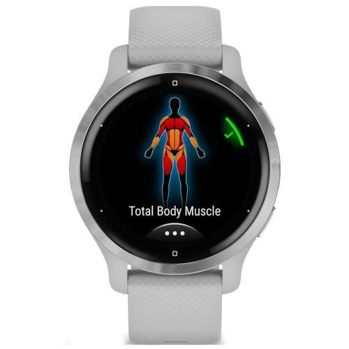 Смарт-годинник Garmin Venu 2S Silver Stainless Steel Bezel with Mist Gray Case and Silicone Band (010-02429-12/02)  Фото №1