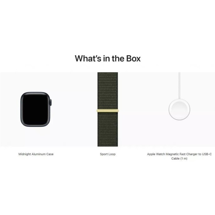 Смарт-годинник Apple Watch Series 9 GPS 41mm Midnight Aluminum Case with Cyprus Sport Loop (MR9L3, MT573)  Фото №3