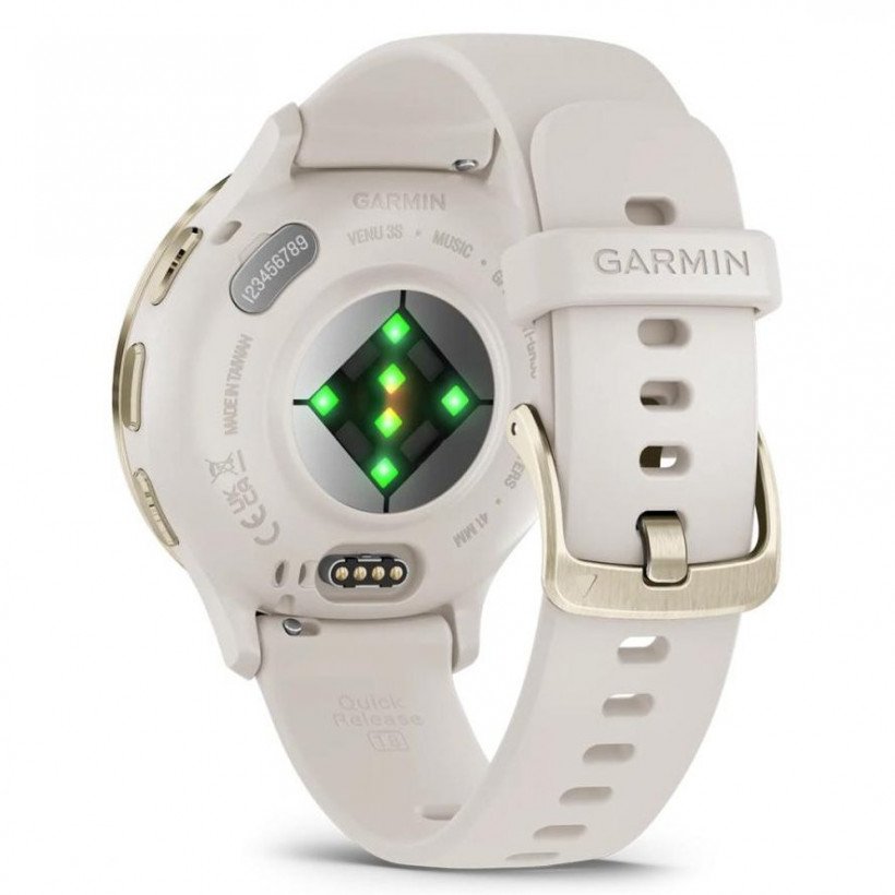 Смарт-годинник Garmin Venu 3S Soft Gold S. Steel Bezel with Ivory Case and S. Band (010-02785-04)  Фото №2