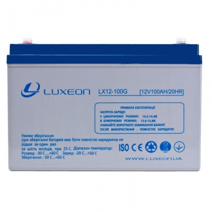 Аккумулятор Luxeon LX12-100G 12V 100Ah  Фото №0