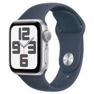 Смарт-годинник Apple Watch SE 2 GPS 40mm Silver Aluminium Case with Storm Blue Sport Band S/M (MRE13)