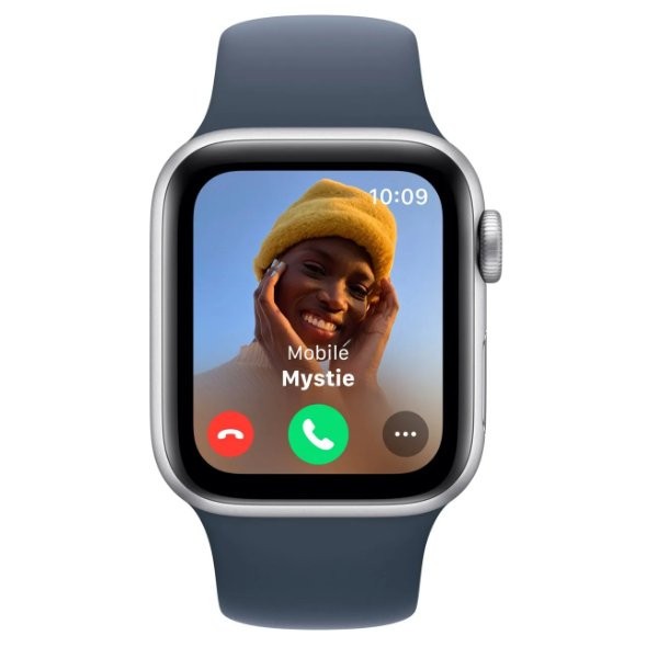 Смарт-годинник Apple Watch SE 2 GPS 40mm Silver Aluminium Case with Storm Blue Sport Band S/M (MRE13)  Фото №2