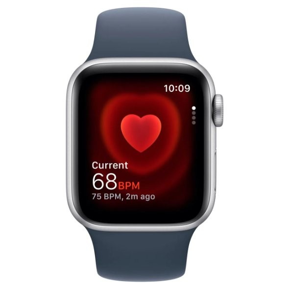 Смарт-годинник Apple Watch SE 2 GPS 40mm Silver Aluminium Case with Storm Blue Sport Band S/M (MRE13)  Фото №4