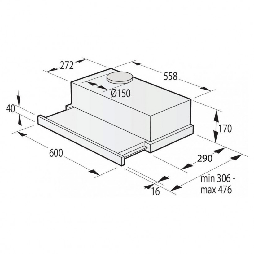 Вытяжка телескопическая Gorenje TH62E4BG  Фото №3