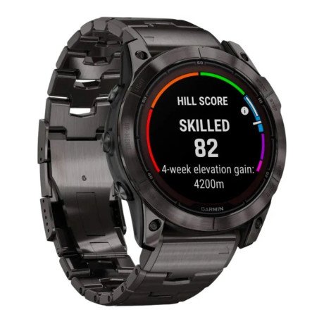 Смарт-годинник Garmin Fenix 7X Pro Sapphire Solar Carbon G. DLC Tit. with Vented Tit. Bracelet (010-02778-30)  Фото №0