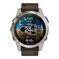 Смарт-годинник Garmin D2 Mach 1 Aviator Smartwatch with Oxford Brown Leather Band (010-02582-54/55)