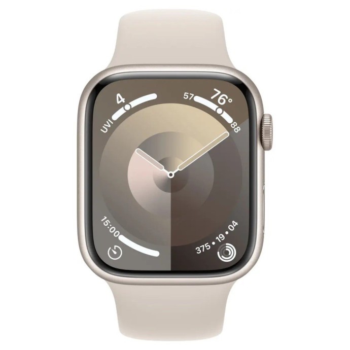 Смарт-годинник Apple Watch Series 9 GPS 45mm Starlight Aluminum Case w. Starlight Sport Band - M/L (MR973)
