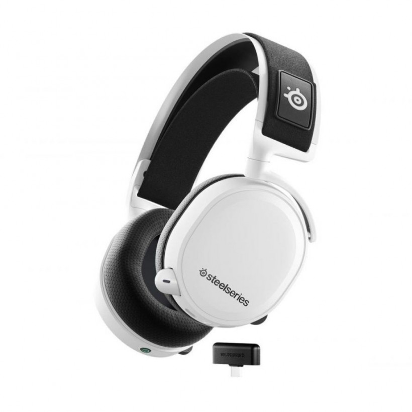 Навушники з мікрофоном SteelSeries Arctis 7+ White (61461)  Фото №0