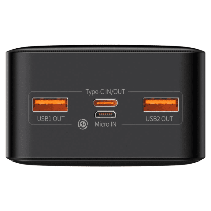 Зовнішній акумулятор (павербанк) Baseus Bipow Digital Display Powerbank 20W 30000mAh Black (PPDML-N01, PPBD050401)  Фото №2