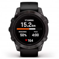 Смарт-годинник Garmin Epix Pro Gen 2 Sapphire 47mm Carbon G. DLC Tit. with Black Band (010-02803-10/11) 