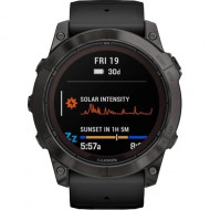 Смарт-часы Garmin Fenix 7X Pro Sapphire Solar Carbon G. DLC Tit. with Black Band (010-02778-10/11) 