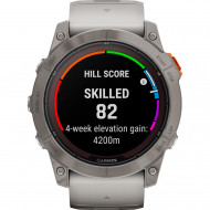 Смарт-часы Garmin Fenix 7X Pro Sapphire Solar Titanium w. Fog Gray/Ember O. Band (010-02778-14/15) 