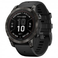 Смарт-часы Garmin Fenix 7 Pro Sapphire Solar Carbon G. DLC Tit. with Black Band (010-02777-10/11) 