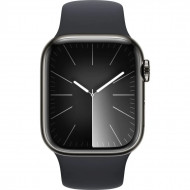 Смарт-часы Apple Watch Series 9 GPS + Cellular 41mm Graphite S. Steel Case w. Midnight S. Band - M/L (MRJ93) 