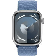 Смарт-часы Apple Watch Series 9 GPS + Cellular 41mm Silver Alu. Case w. Winter Blue Sport Loop (MRHX3) 