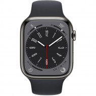 Смарт-годинник Apple Watch Series 8 GPS + Cellular 45mm Graphite S. Steel Case w. Midnight S. Band (MNKU3) 