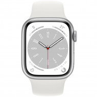 Смарт-годинник Apple Watch Series 8 GPS + Cellular 45mm Silver Aluminum Case with White S. Band (MP4J3) 